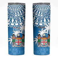 Fiji Skinny Tumbler Bula Fijian Tapa Pattern