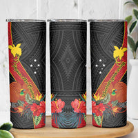 Papua New Guinea Skinny Tumbler Bird Of Paradise With Tropical Flower