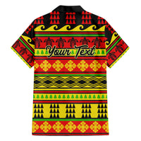 Custom Hawaii Christmas Family Matching Short Sleeve Bodycon Dress and Hawaiian Shirt Hawaiian Quilt Pattern Reggae Version LT01 - Polynesian Pride