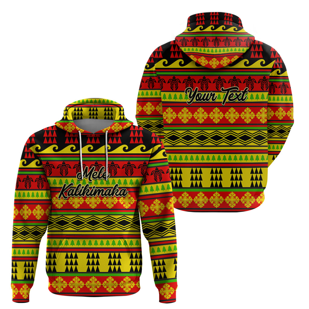 Custom Hawaii Christmas Hoodie Hawaiian Quilt Pattern Reggae Version LT01 - Polynesian Pride