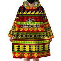 Custom Hawaii Christmas Wearable Blanket Hoodie Hawaiian Quilt Pattern Reggae Version LT01 - Polynesian Pride