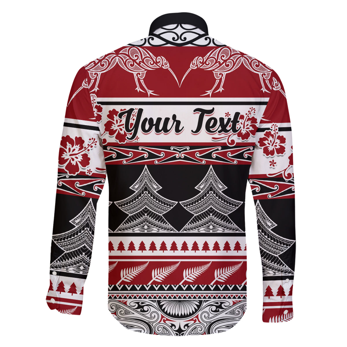 Custom New Zealand Christmas Family Matching Summer Maxi Dress and Hawaiian Shirt Maori Meri Kirihimete Moko LT01 - Polynesian Pride