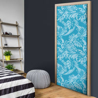 Tahiti Ninamu Tiare Floral Door Cover Monstera Palm Tropical Leaves - Polynesian Pride