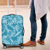 Tahiti Ninamu Tiare Floral Luggage Cover Monstera Palm Tropical Leaves - Polynesian Pride
