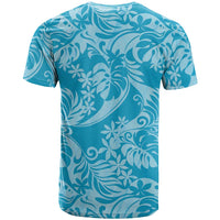 Tahiti Ninamu Tiare Floral T Shirt Monstera Palm Tropical Leaves - Polynesian Pride