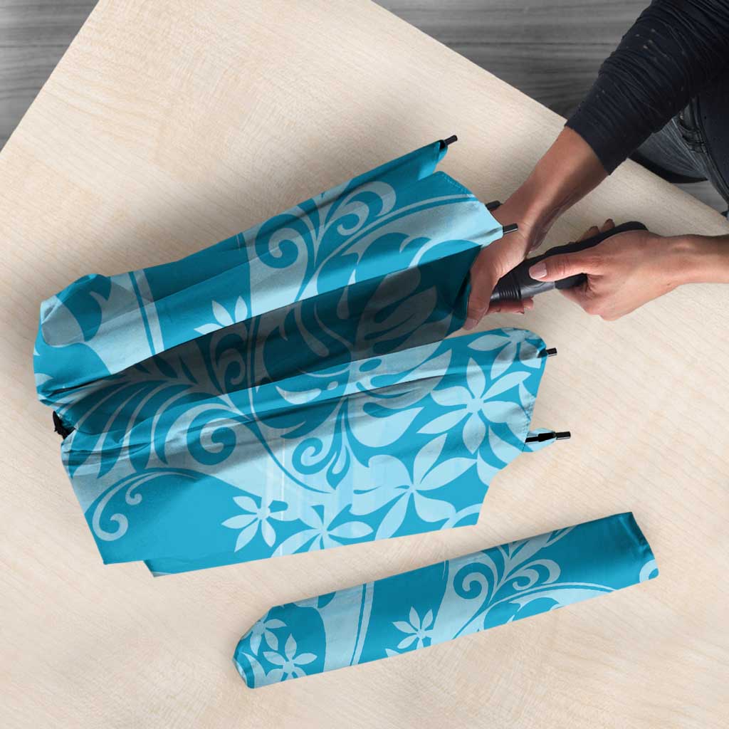 Tahiti Ninamu Tiare Floral Umbrella Monstera Palm Tropical Leaves - Polynesian Pride