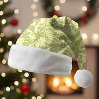 Tahiti Olive Tiare Floral Christmas Santa Hat Monstera Palm Tropical Leaves - Polynesian Pride