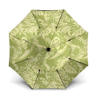 Tahiti Olive Tiare Floral Umbrella Monstera Palm Tropical Leaves - Polynesian Pride