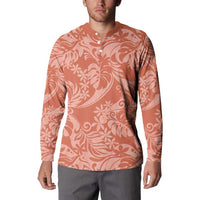 Tahiti Puatou Tiare Floral Button Sweatshirt Monstera Palm Tropical Leaves - Polynesian Pride