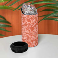 Tahiti Puatou Tiare Floral 4 in 1 Can Cooler Tumbler Monstera Palm Tropical Leaves - Polynesian Pride