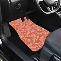 Tahiti Puatou Tiare Floral Car Mats Monstera Palm Tropical Leaves - Polynesian Pride