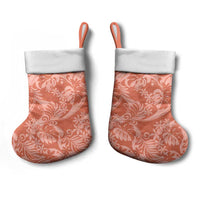 Tahiti Puatou Tiare Floral Christmas Stocking Monstera Palm Tropical Leaves - Polynesian Pride