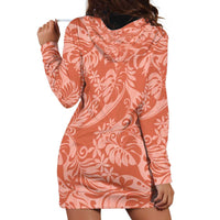 Tahiti Puatou Tiare Floral Hoodie Dress Monstera Palm Tropical Leaves - Polynesian Pride