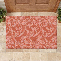 Tahiti Puatou Tiare Floral Rubber Doormat Monstera Palm Tropical Leaves - Polynesian Pride