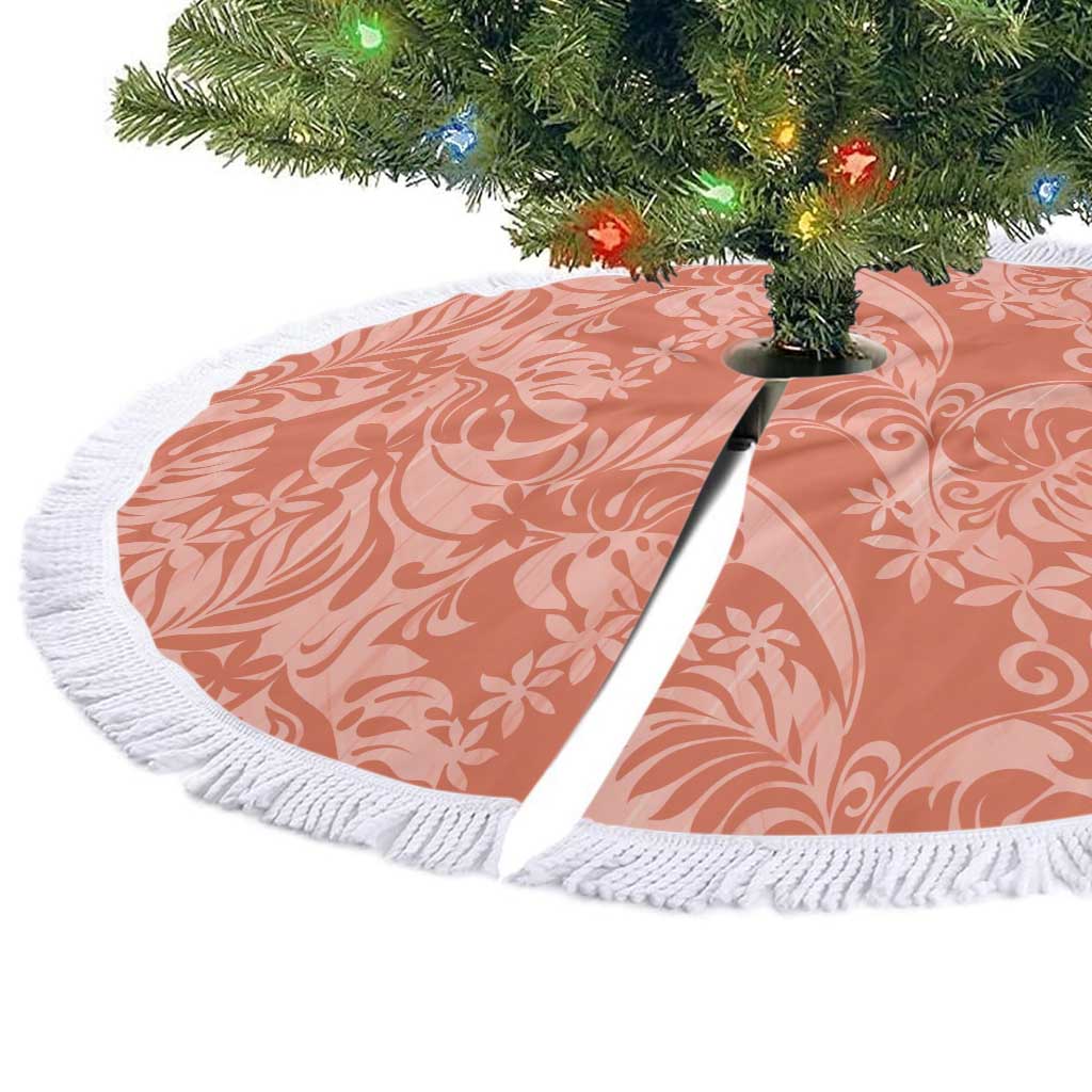 Tahiti Puatou Tiare Floral Tree Skirt Monstera Palm Tropical Leaves - Polynesian Pride