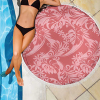 Tahiti Tarona Tiare Floral Beach Blanket Monstera Palm Tropical Leaves - Polynesian Pride