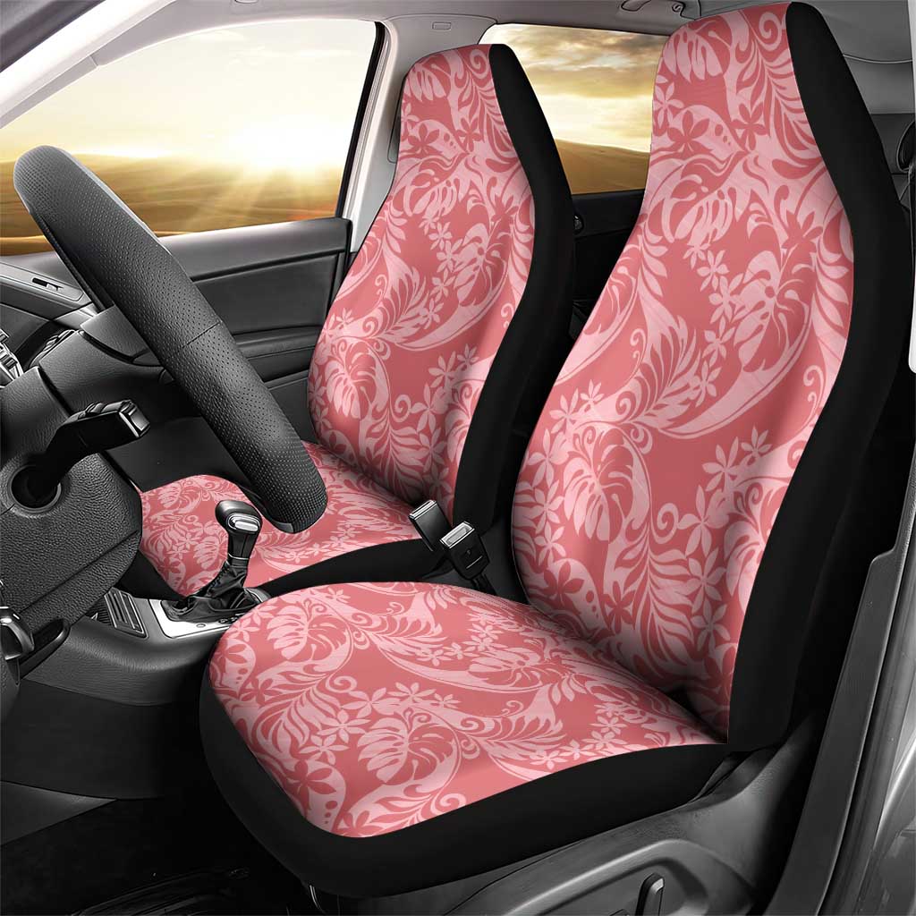 Tahiti Tarona Tiare Floral Car Seat Cover Monstera Palm Tropical Leaves - Polynesian Pride