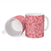 Tahiti Tarona Tiare Floral Ceramic Mug Monstera Palm Tropical Leaves - Polynesian Pride