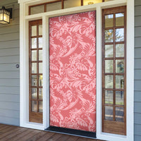 Tahiti Tarona Tiare Floral Door Cover Monstera Palm Tropical Leaves - Polynesian Pride