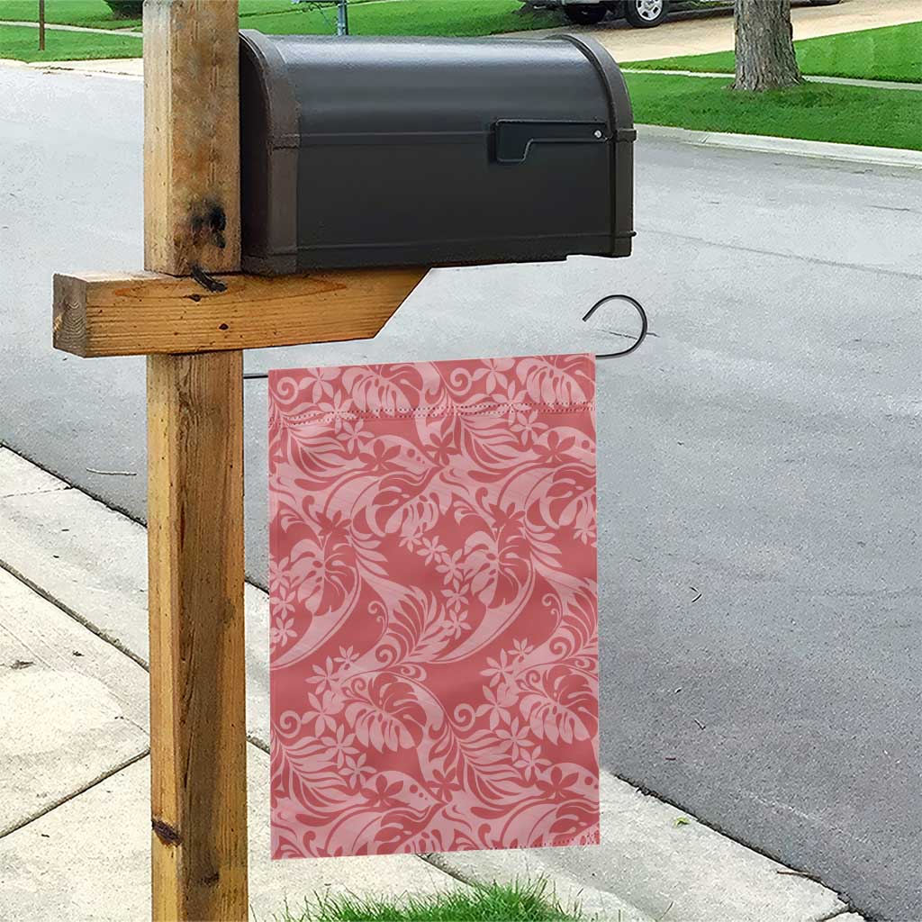 Tahiti Tarona Tiare Floral Garden Flag Monstera Palm Tropical Leaves - Polynesian Pride