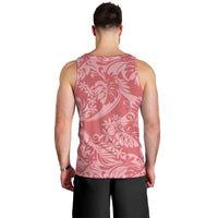 Tahiti Tarona Tiare Floral Men Tank Top Monstera Palm Tropical Leaves - Polynesian Pride