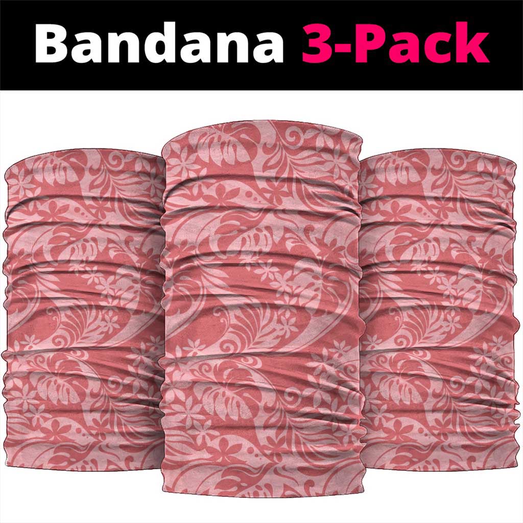 Tahiti Tarona Tiare Floral Neck Gaiter Monstera Palm Tropical Leaves - Polynesian Pride