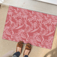 Tahiti Tarona Tiare Floral Rubber Doormat Monstera Palm Tropical Leaves - Polynesian Pride