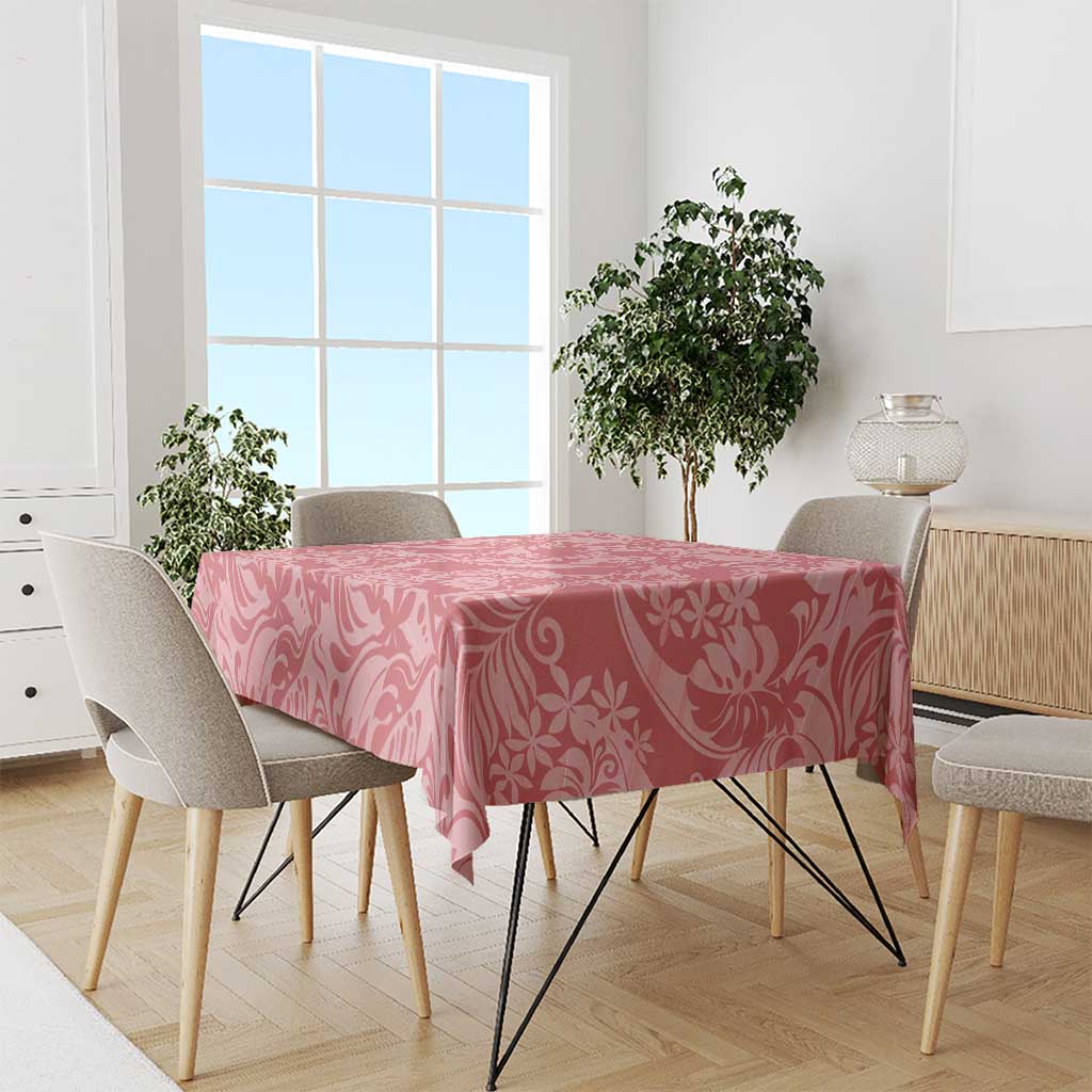 Tahiti Tarona Tiare Floral Tablecloth Monstera Palm Tropical Leaves - Polynesian Pride