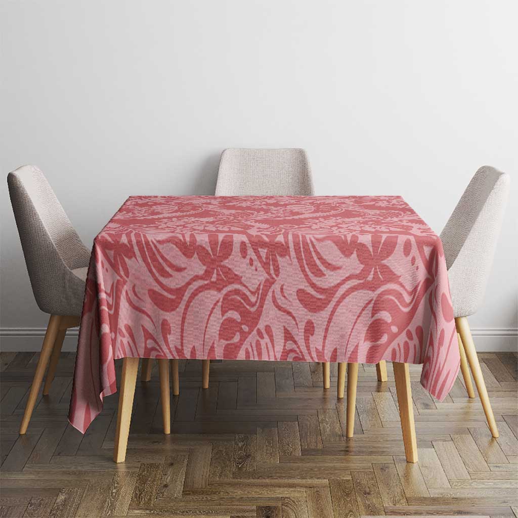 Tahiti Tarona Tiare Floral Tablecloth Monstera Palm Tropical Leaves - Polynesian Pride