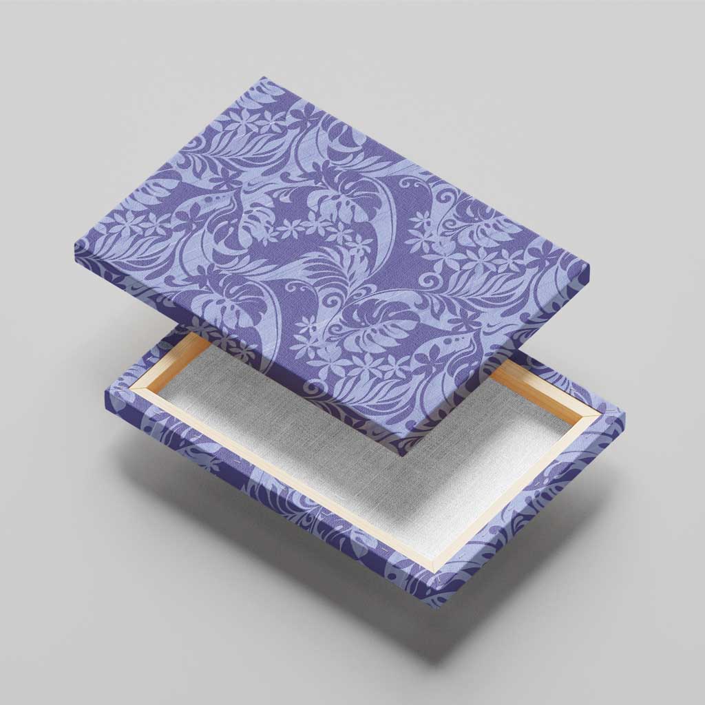 Tahiti Vareau Tiare Floral Canvas Wall Art Monstera Palm Tropical Leaves - Polynesian Pride