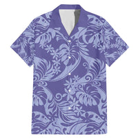 Tahiti Vareau Tiare Floral Family Matching Mermaid Dress and Hawaiian Shirt Monstera Palm Tropical Leaves - Polynesian Pride