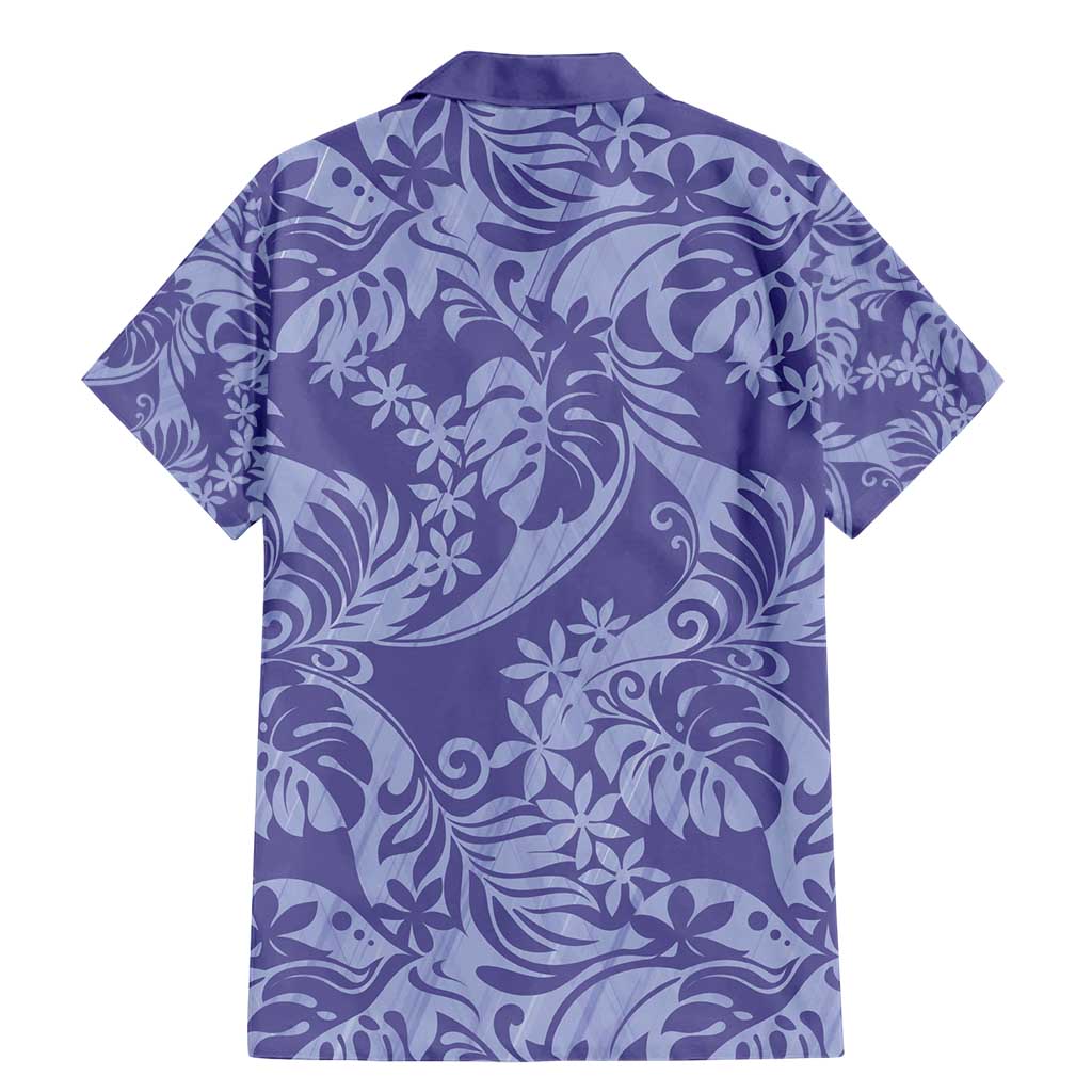 Tahiti Vareau Tiare Floral Family Matching Mermaid Dress and Hawaiian Shirt Monstera Palm Tropical Leaves - Polynesian Pride