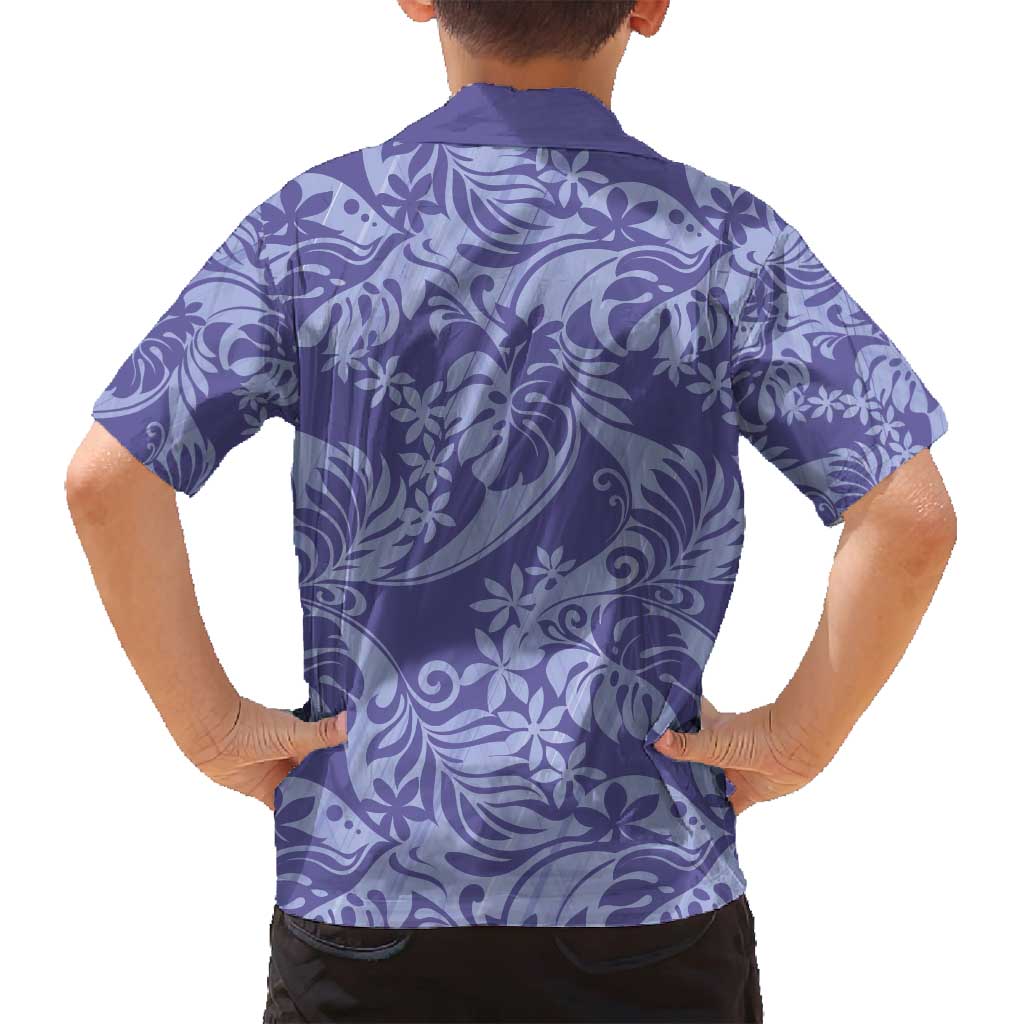 Tahiti Vareau Tiare Floral Family Matching Puletasi and Hawaiian Shirt Monstera Palm Tropical Leaves - Polynesian Pride