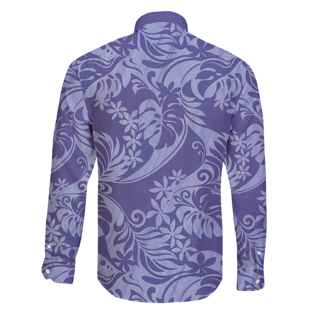 Tahiti Vareau Tiare Floral Family Matching Tank Maxi Dress and Hawaiian Shirt Monstera Palm Tropical Leaves - Polynesian Pride