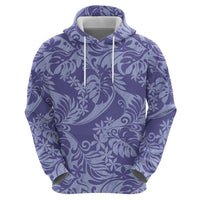 Tahiti Vareau Tiare Floral Hoodie Monstera Palm Tropical Leaves - Polynesian Pride