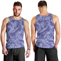 Tahiti Vareau Tiare Floral Men Tank Top Monstera Palm Tropical Leaves - Polynesian Pride