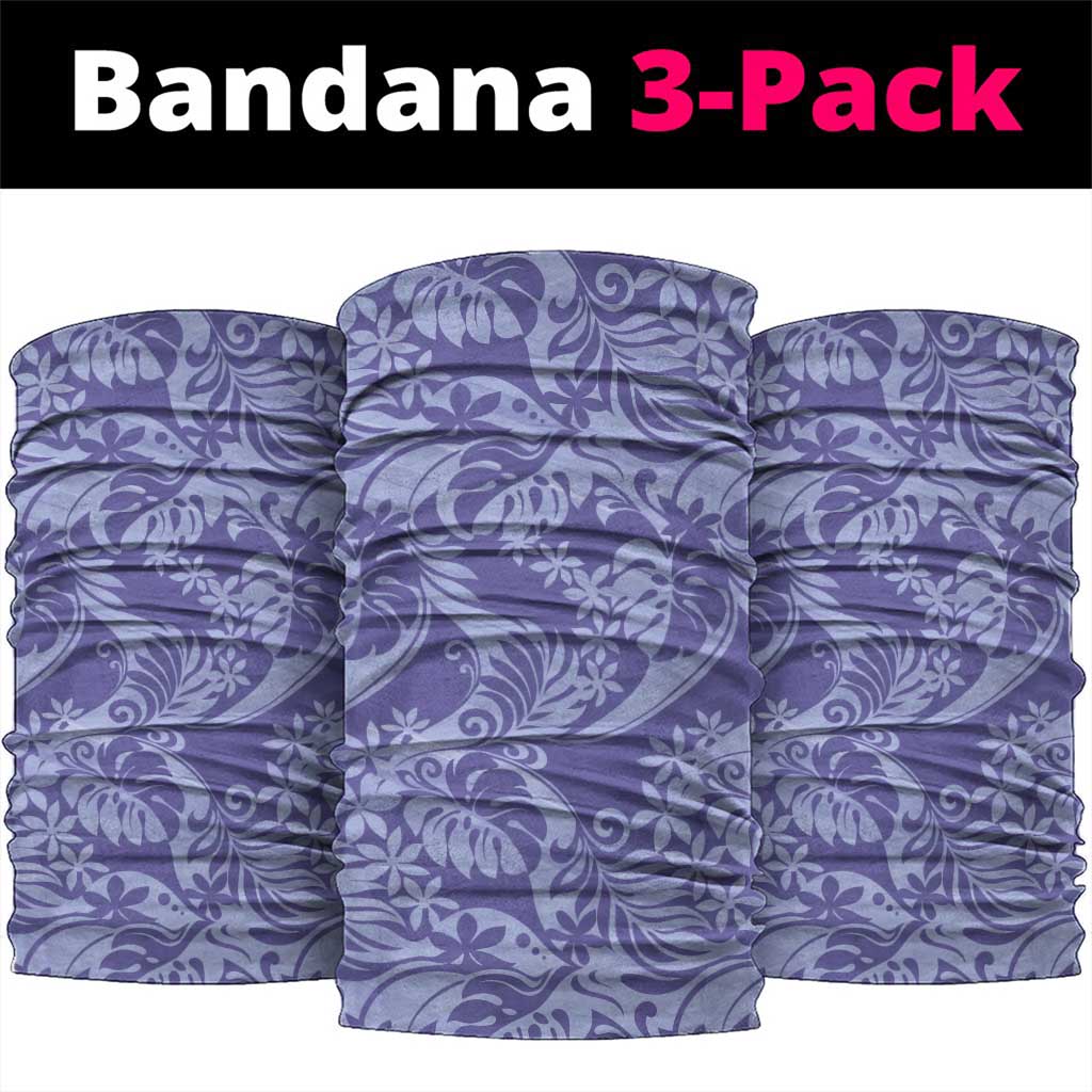 Tahiti Vareau Tiare Floral Neck Gaiter Monstera Palm Tropical Leaves - Polynesian Pride