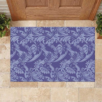 Tahiti Vareau Tiare Floral Rubber Doormat Monstera Palm Tropical Leaves - Polynesian Pride