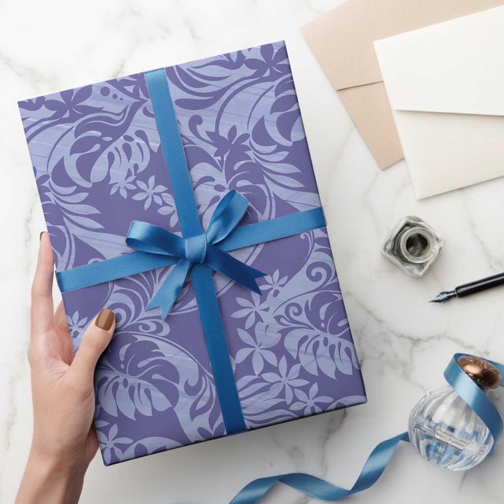 Tahiti Vareau Tiare Floral Wrapping Paper Monstera Palm Tropical Leaves - Polynesian Pride