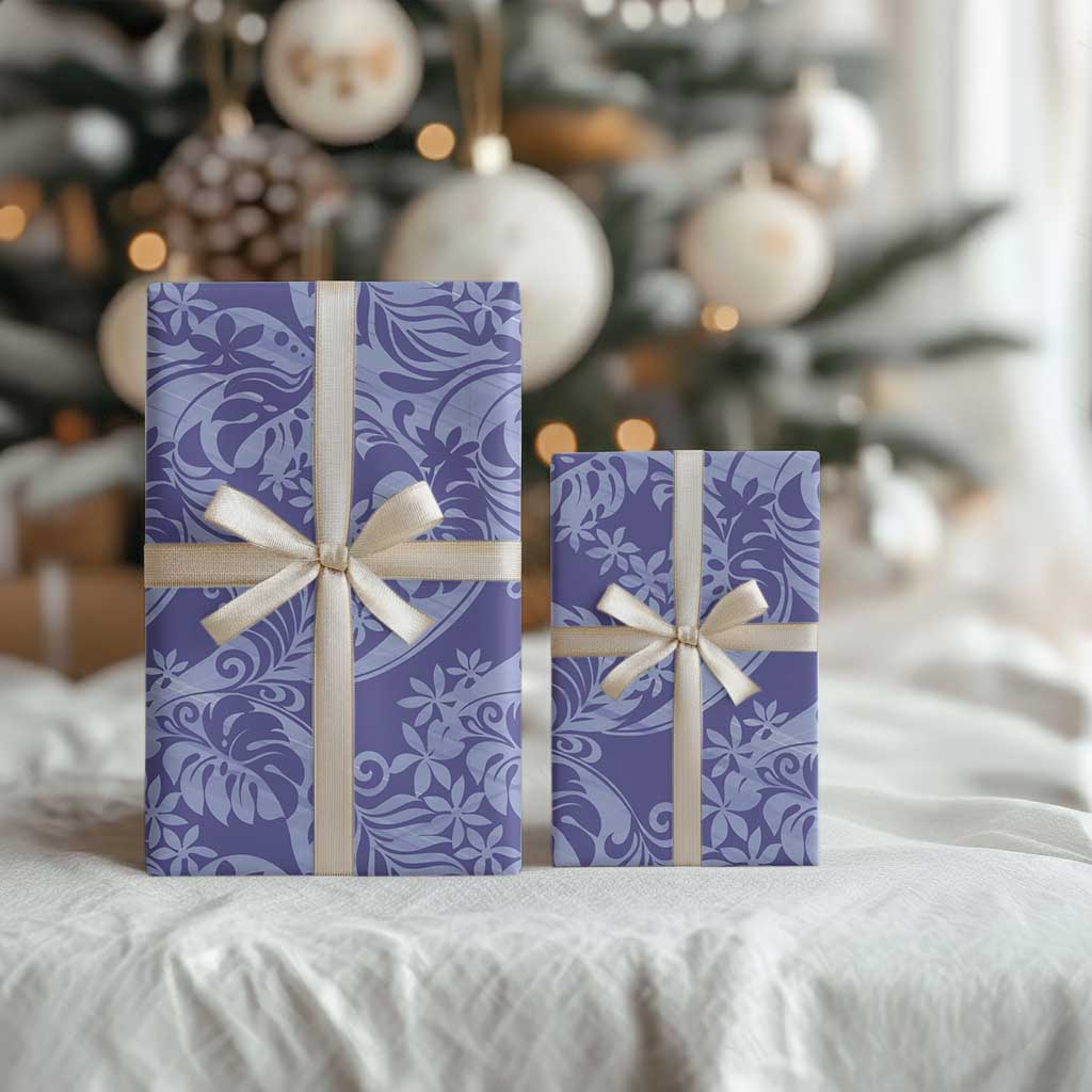 Tahiti Vareau Tiare Floral Wrapping Paper Monstera Palm Tropical Leaves - Polynesian Pride