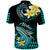 Hawaii Polo Shirt Polynesian Shark with Kakau Turquoise Version LT01 - Polynesian Pride