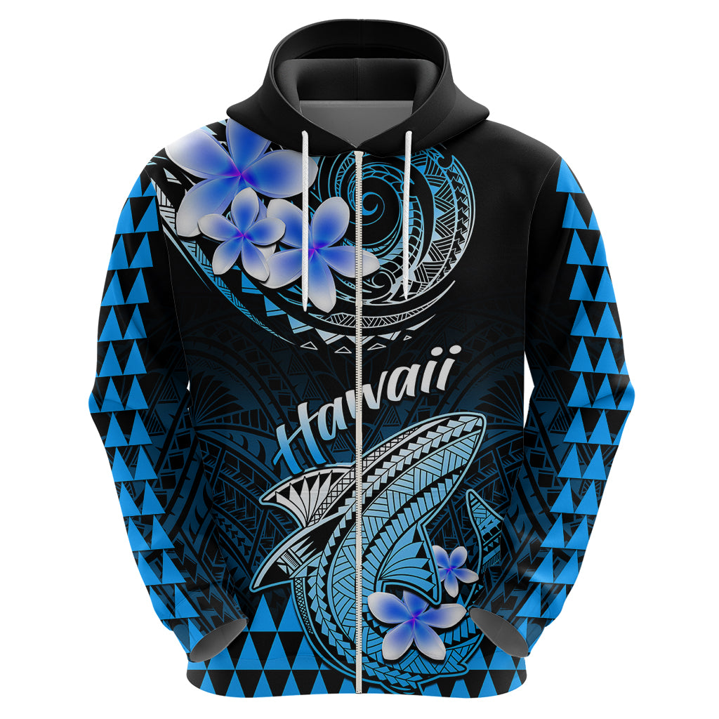 Hawaii Hoodie Polynesian Shark with Kakau Blue Version LT01 - Polynesian Pride