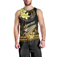 Hawaii Men Tank Top Polynesian Shark with Kakau Gold Version LT01 - Polynesian Pride