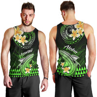 Hawaii Men Tank Top Polynesian Shark with Kakau Green Version LT01 - Polynesian Pride