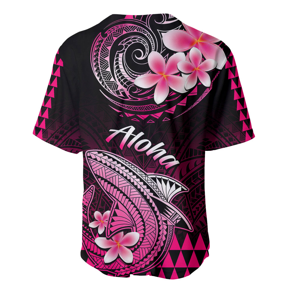 Hawaii Baseball Jersey Polynesian Shark with Kakau Pink Version LT01 - Polynesian Pride