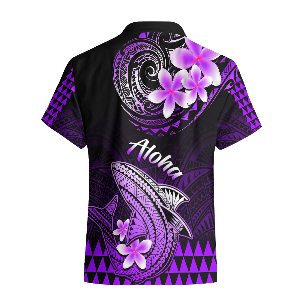 Hawaii Hawaiian Shirt Polynesian Shark with Kakau Purple Version LT01 - Polynesian Pride