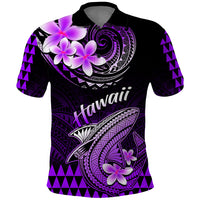 Hawaii Polo Shirt Polynesian Shark with Kakau Purple Version LT01 Purple - Polynesian Pride