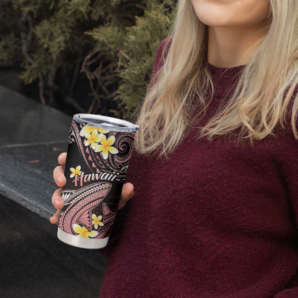 Hawaii Tumbler Cup Polynesian Shark with Kakau Red Version