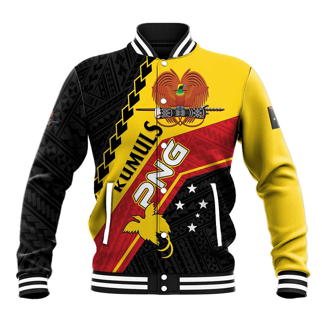 Custom PNG Baseball Jacket The Kumuls Are On A Roll LT01 Unisex Black - Polynesian Pride