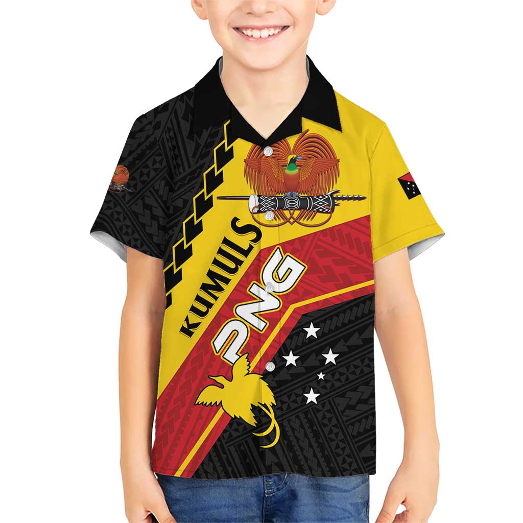 Custom PNG Kid Hawaiian Shirt The Kumuls Are On A Roll LT01 Kid Black - Polynesian Pride